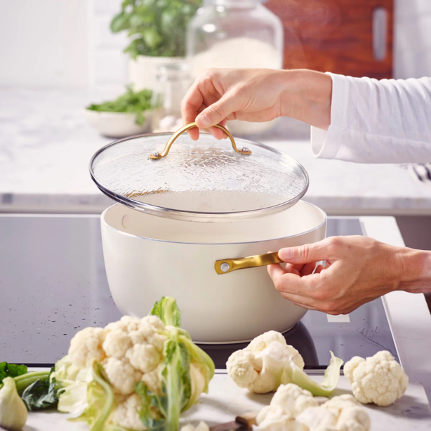 GreenPan Padova 9G 24cm Casserole - Cream