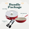 KitchenAid Aluminium 9G Empire Red - 28cm Open Wok + 28cm Skillet with Cover + KitchenAid 2pcs Turner and Spoon - Black