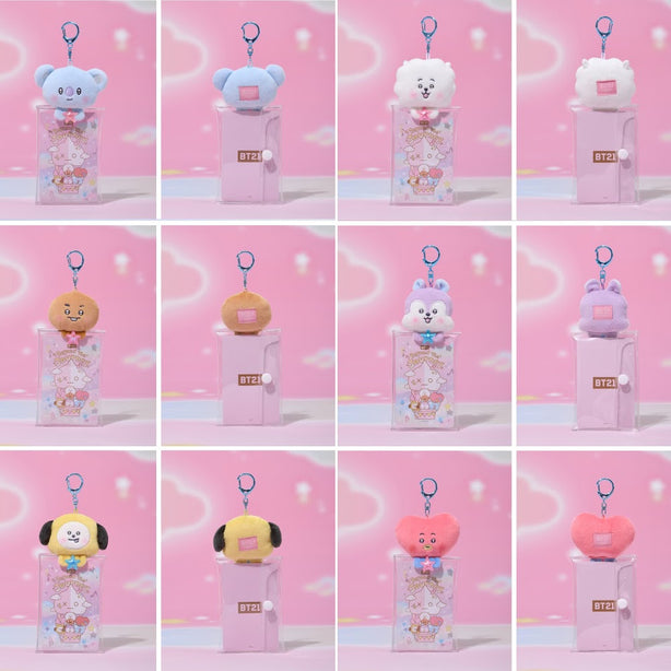 BT21 Beyond The Sky Transparent Plush Pouch Keyring Set(International Shipping)