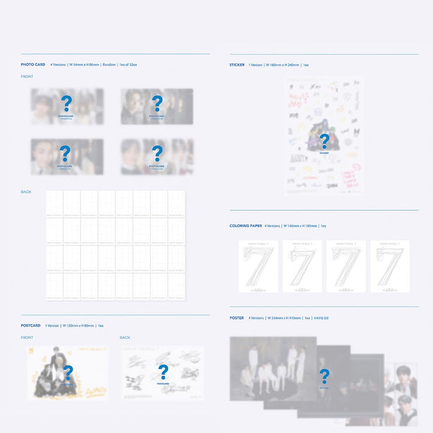 BTS - Map of the Soul : 7 Album Set Version 1+2+3+4 (International Shipping)