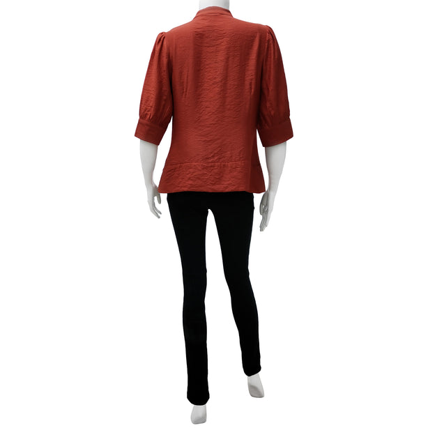 Joan Allen Faux Button Detail Blouse