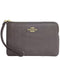 Coach Corner Zip Wristlet With Quilting - Slate CEL99