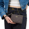 Coach Corner Zip Wristlet With Quilting - Slate CEL99