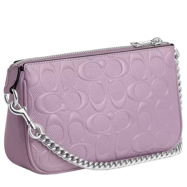 Coach Nolita 19 In Signature Leather With Heart Charm Bag - Light Violet CCZ27