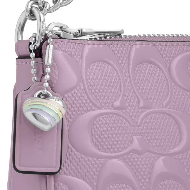 Coach Nolita 19 In Signature Leather With Heart Charm Bag - Light Violet CCZ27