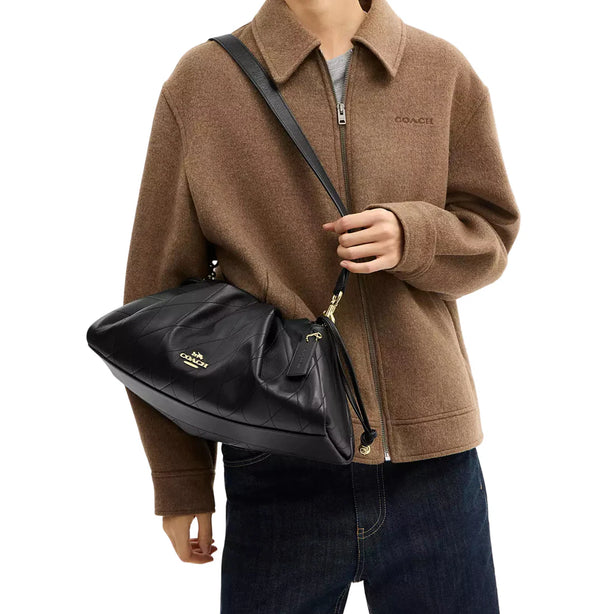 Coach Faye Large Shoulder Bag With Quilting - Black CCZ58