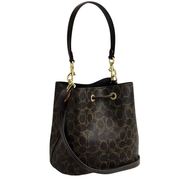 Coach Rowan Bucket Bag In Loved Signature Canvas With Charms - Brown CDY21