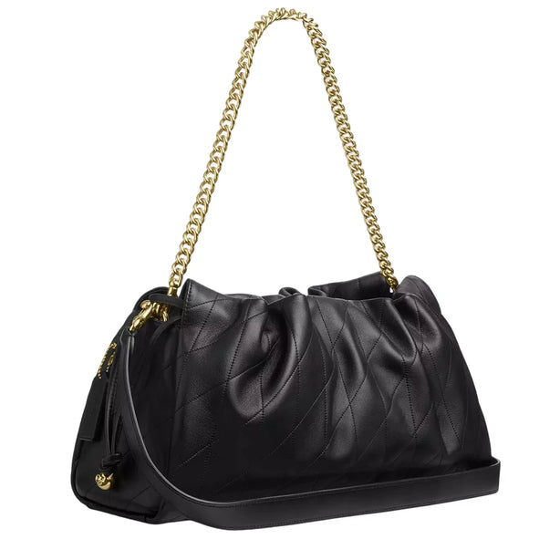 Coach Faye Large Shoulder Bag With Quilting - Black CCZ58