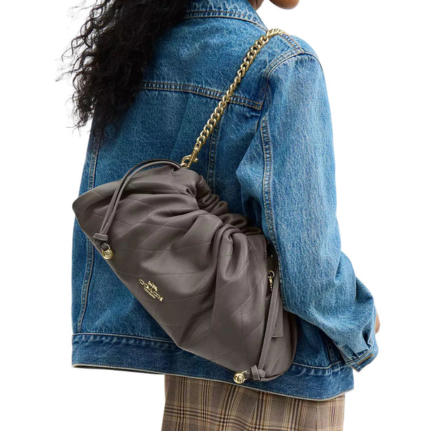 Coach Faye Large Shoulder Bag With Quilting - Slate CCZ58