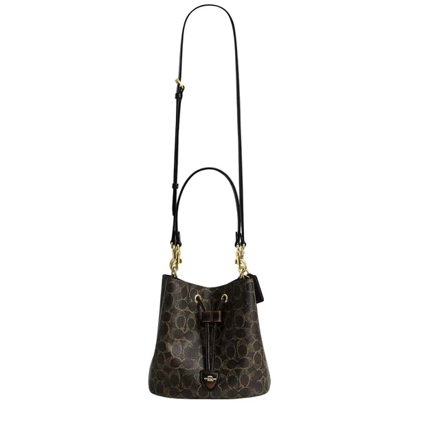 Coach Rowan Bucket Bag In Loved Signature Canvas With Charms - Brown CDY21