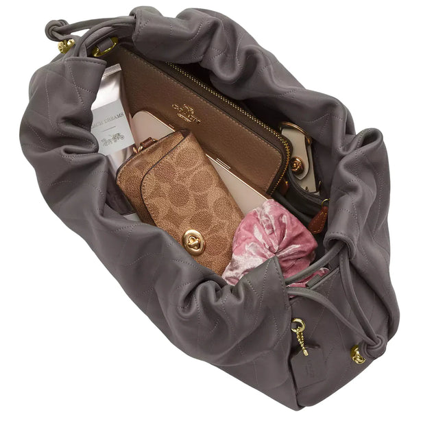 Coach Faye Large Shoulder Bag With Quilting - Slate CCZ58