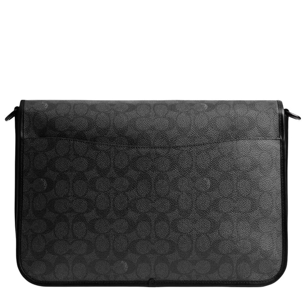 Coach Hitch Messenger Bag In Signature Canvas Bag - Charcoal CAH92