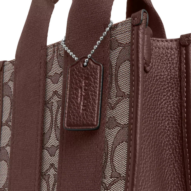 Coach Smith Mini Tote Bag In Signature Jacquard - Oak/ Maple CCL75