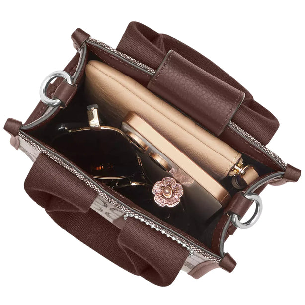 Coach Smith Mini Tote Bag In Signature Jacquard - Oak/ Maple CCL75