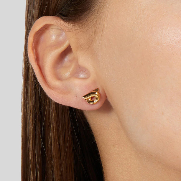 FERRAGAMO Gancini Small Earrings In Gold Color RS-770395