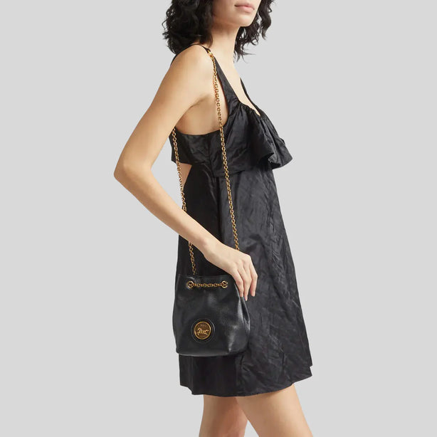 CHLOE Horse Medal Mini Bucket Bag Black RS-CH26SP582O37001