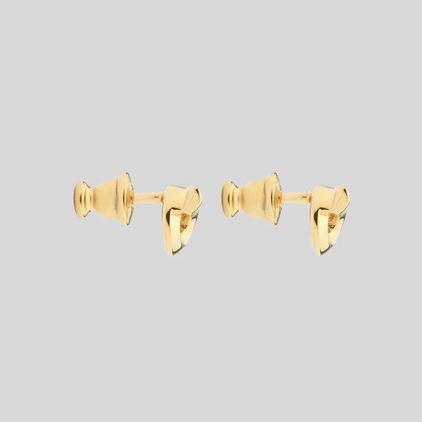 FERRAGAMO Gancini Small Earrings In Gold Color RS-770395