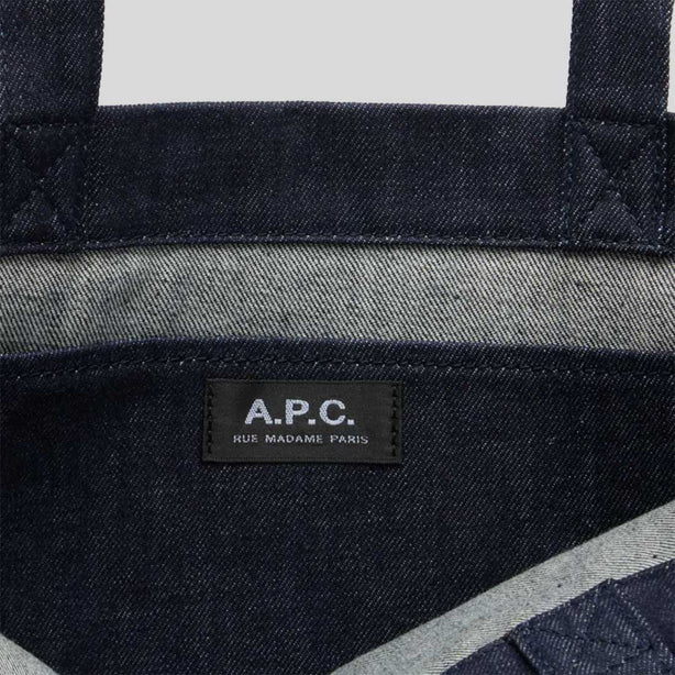 A.P.C. Laure Unisex Shopping Tote Bag Indigo RS-COHIZ-M61445