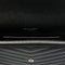 SAINT LAURENT YSL Matelasse Envelope Chain Wallet In Grain De Poudre Embossed Leather Black/Silver RS-857605BOW02