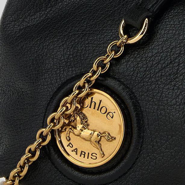 CHLOE Horse Medal Mini Bucket Bag Black RS-CH26SP582O37001