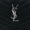 SAINT LAURENT YSL Matelasse Envelope Chain Wallet In Grain De Poudre Embossed Leather Black/Silver RS-857605BOW02