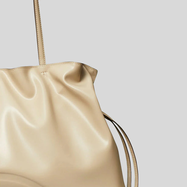 TORY BURCH Ella NATUURA™ Drawstring Tote Light Stone RS-178767