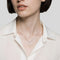 FERRAGAMO Collar Gancini Necklace Silver Color(L) RS-696659