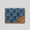 GUCCI GG Emblem Small Wallet Denim/Sundial RS-820692