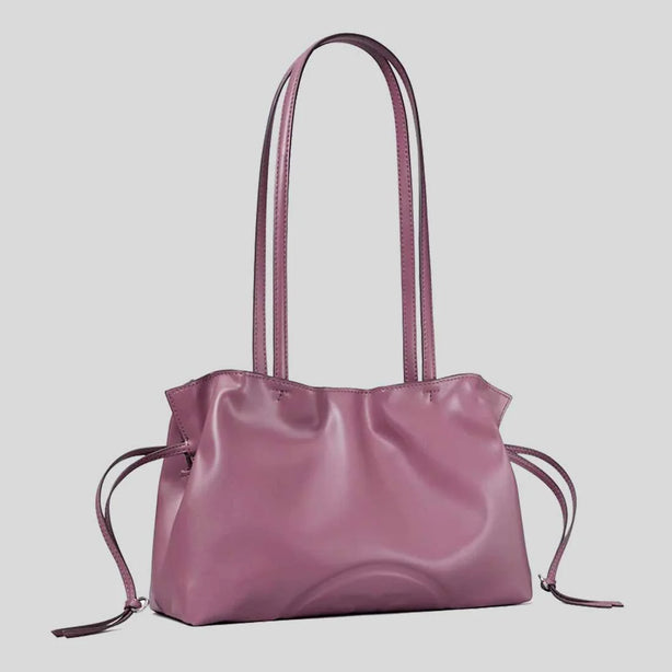 TORY BURCH Small Ella NATUURA™ Drawstring Tote Plum Haze RS-178768
