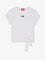 Diesel T-BUNNY-TAIL- S1 cotton T-shirt with tie bands - Bianco