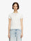 Diesel T-UNCUTIESLONG-OD cotton blend T-shirt - Bianco