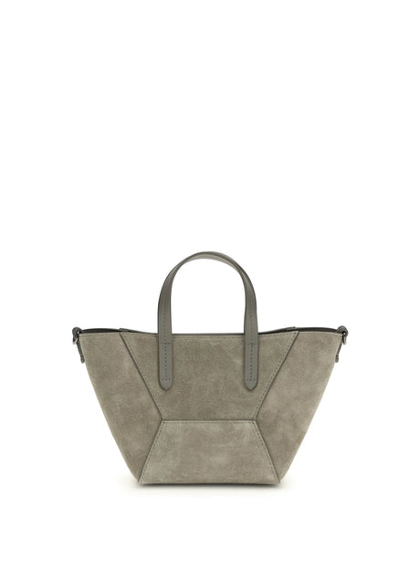 Brunello Cucinelli Suede Shoulder Bag - Safari