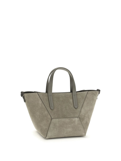 Brunello Cucinelli Suede Shoulder Bag - Safari