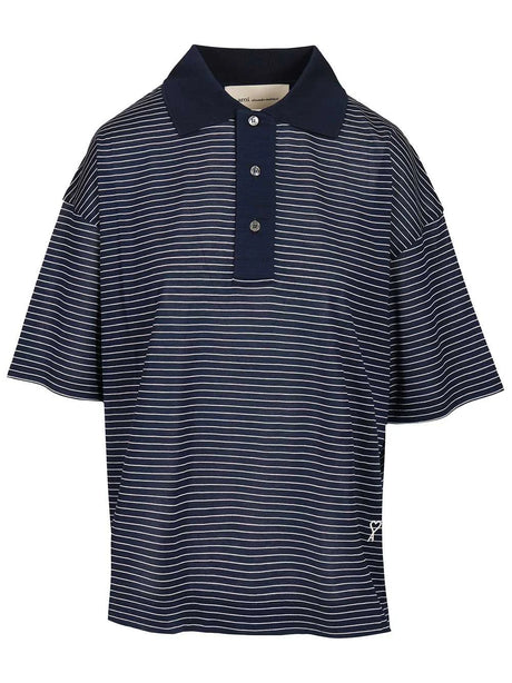 Ami Polo Shirt With Sleeves - Blue
