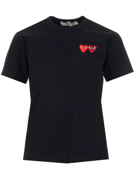 Comme Des Garcons Play Multi Hearts T-Shirt - Black