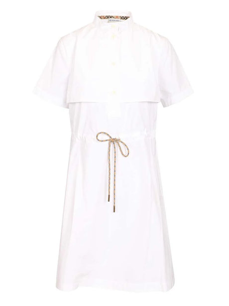 Burberry Cotton Poplin Dress - White