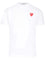 Comme Des Garcons Play Small Red Heart T-Shirt - White