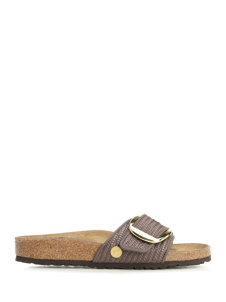 Birkenstock Madrid Big Buckle Carafe Rafia - Socks. S - Brown