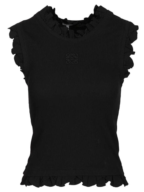 Loewe Paula'S Ibiza Stretch Cotton Tank Top - Black