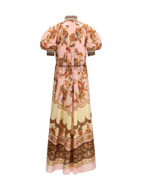 Zimmermann Aster Billow Dress - Mauve Jacobean