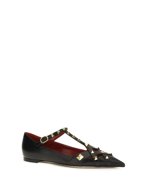 Valentino Garavani Studdy Ballerinas in kidskin - Black