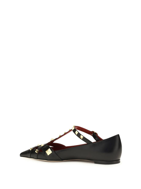 Valentino Garavani Studdy Ballerinas in kidskin - Black