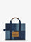 Marc Jacobs The denim Medium handbag with front logo print - Bluedenim