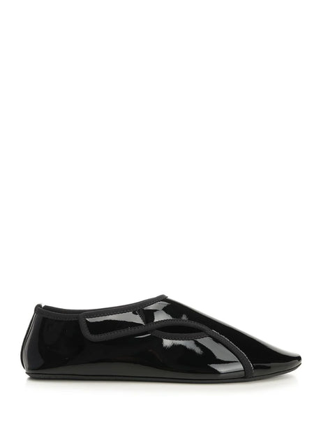 AlaïA Patent Leather Slippers - Black
