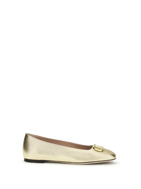 Valentino Garavani VLogo Signature laminated nappa Ballerinas - Mekong