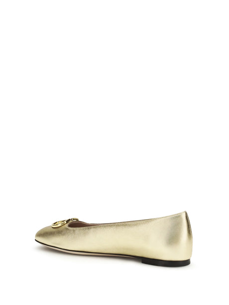 Valentino Garavani VLogo Signature laminated nappa Ballerinas - Mekong