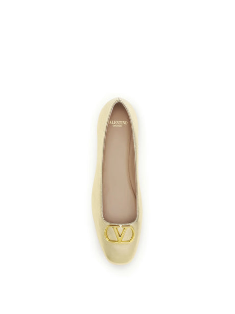 Valentino Garavani VLogo Signature laminated nappa Ballerinas - Mekong