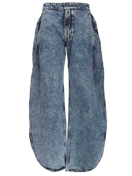 AlaïA Denim Petal Trousers - Blue
