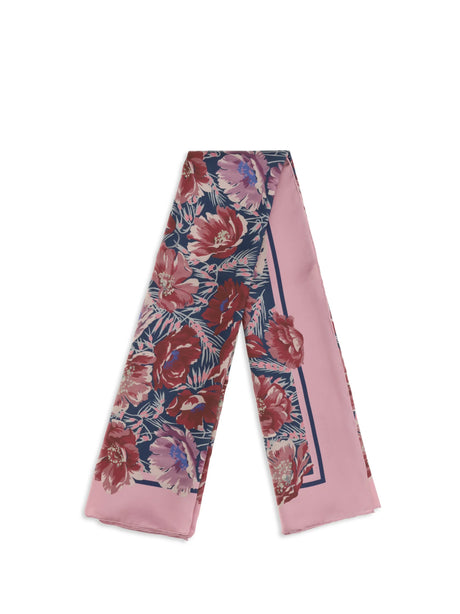 Valentino Garavani Silk Scarf - Blue-Pink-Red/Pink/Blue