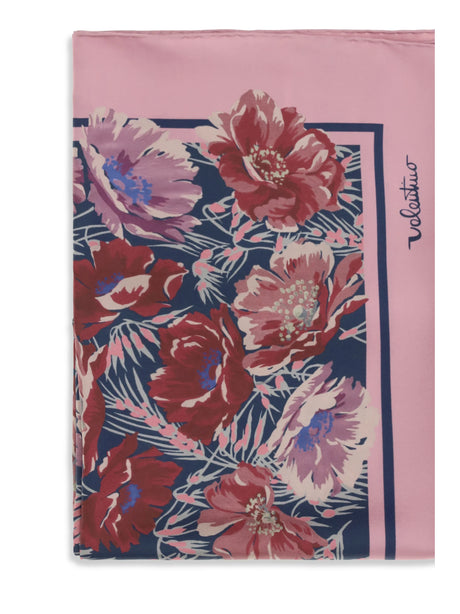 Valentino Garavani Silk Scarf - Blue-Pink-Red/Pink/Blue
